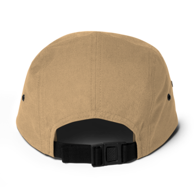 5-panel-cap-khaki-back-6a6d3f7ab5101.png Flush Golf Co. Logo 5-Panel Cap