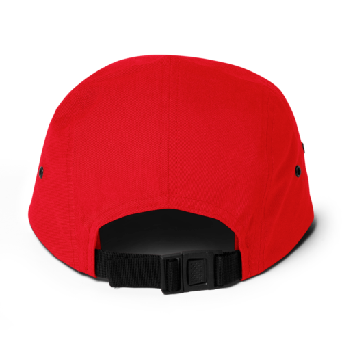 5-panel-cap-red-back-6a6d3fc45883d.png Flush Golf Co. Logo 5-Panel Cap